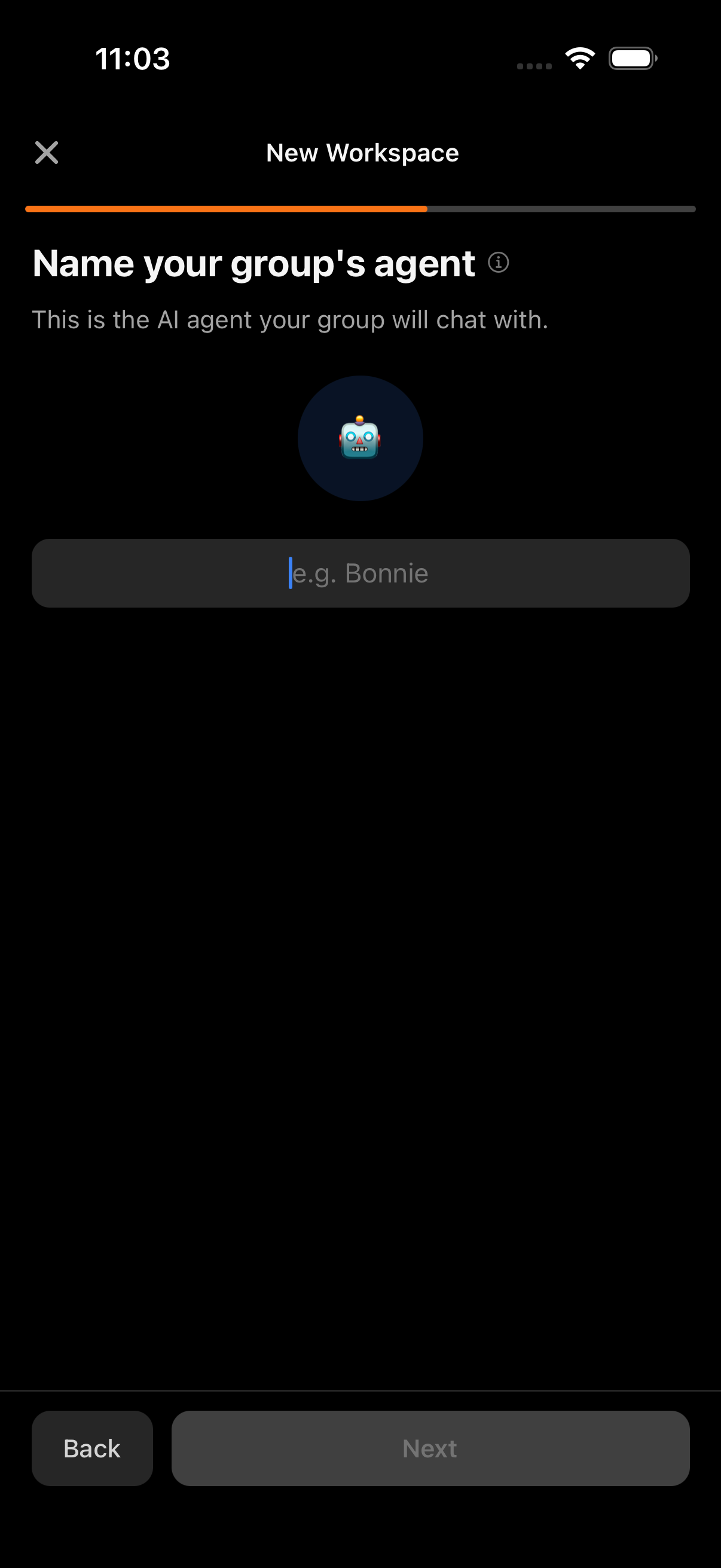 Step 3 naming the workspace's AI agent
